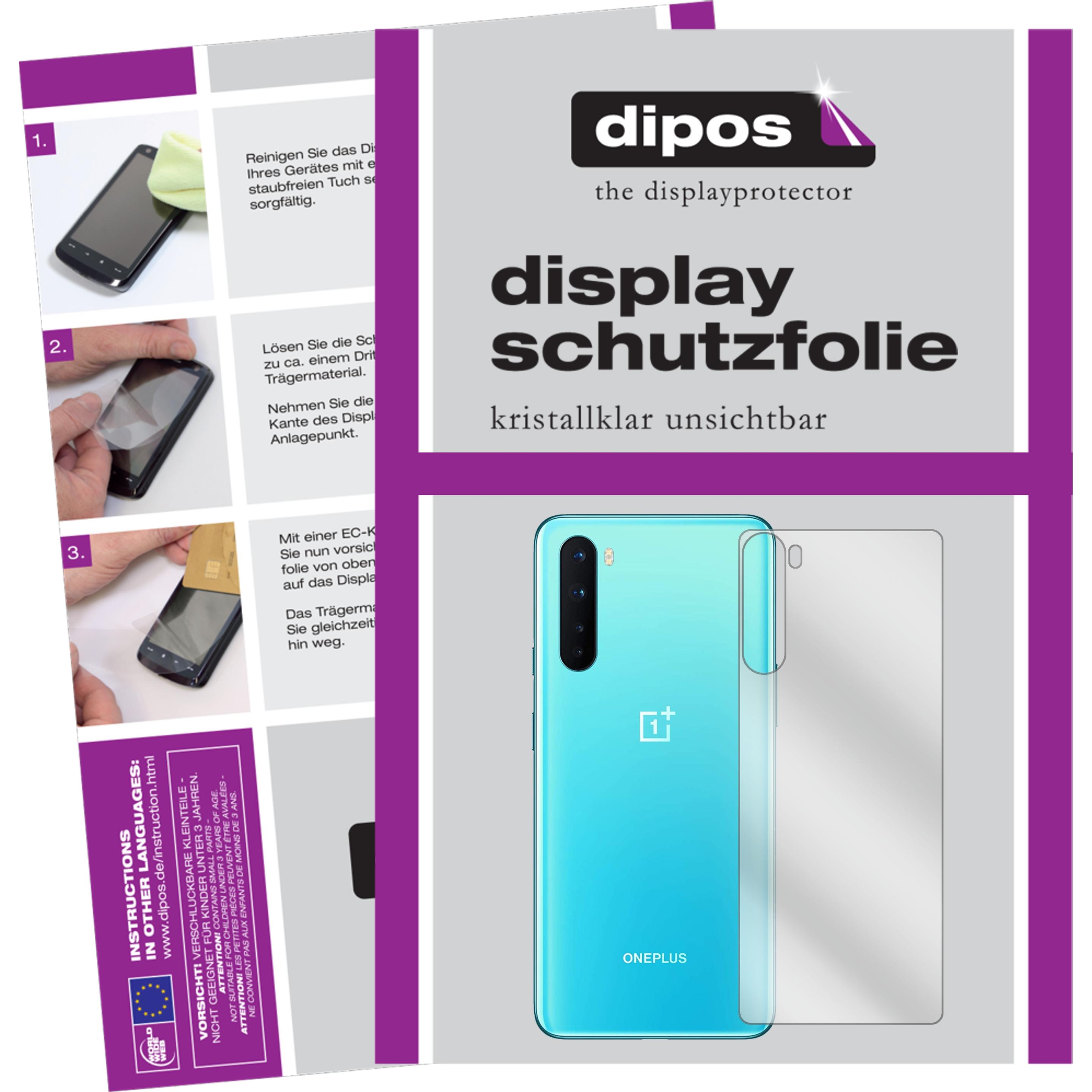Dipos Displayschutzfolie Crystalclear (2 Stück, OnePlus Nord), Smartphone Schutzfolie, Transparent