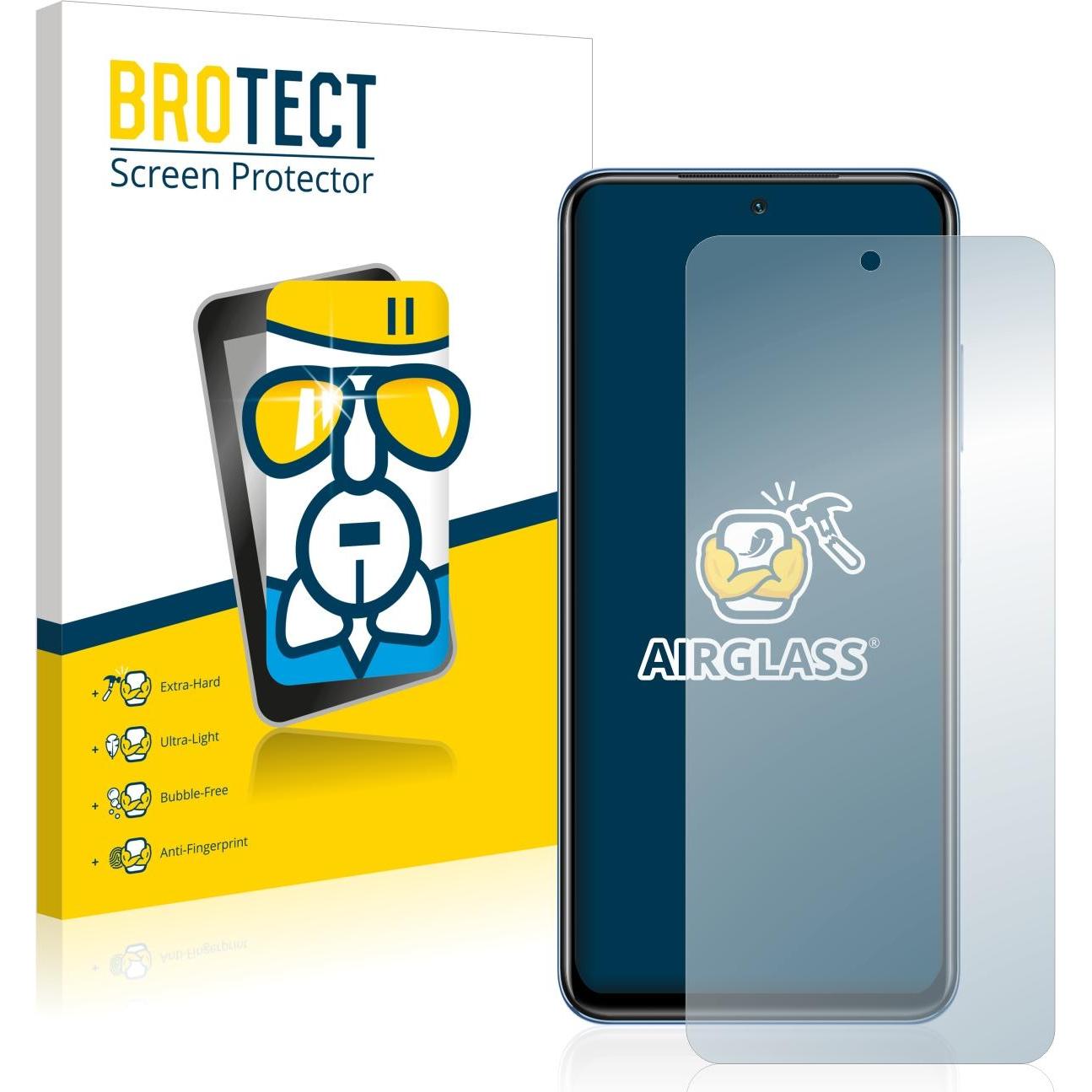BROTECT AirGlass Panzerglasfolie (1 Stück, Xiaomi Poco M5s), Smartphone Schutzfolie, Transparent