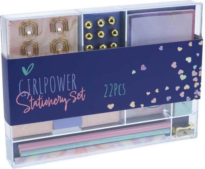 Actual product image Schreibwaren-Set Gold/Lila, 22-tlg.