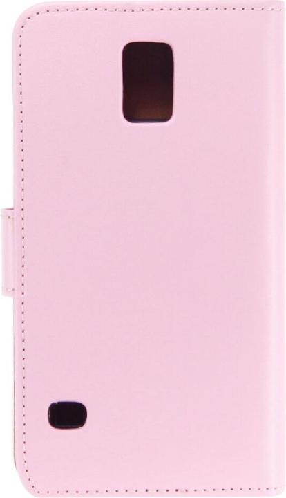 Produktbild OEM Slim Leder Book Case für Galaxy S5 - rosa 4250710549726 (Samsung Galaxy S5)