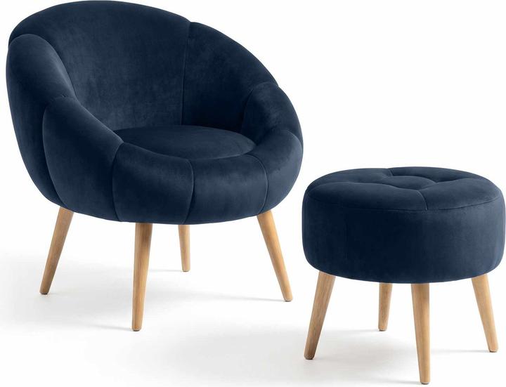 Produktbild Atelier del Sofa Lida Wing Chair & Pouffe Set (2 Pieces)