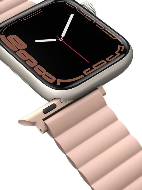 Produktbild Uniq pasek Revix Apple Watch Series 1/2/3/4/5/6/7/8/SE/SE2 38/40/41mm. Reversible Magnetic różowy-be (41 mm, 38 mm, 40 mm, Silikon, Edelstahl)