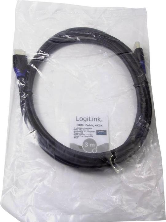 Productafbeelding LogiLink HDMI (Type A) - HDMI (Type A) (3 m, HDMI, 2.0)