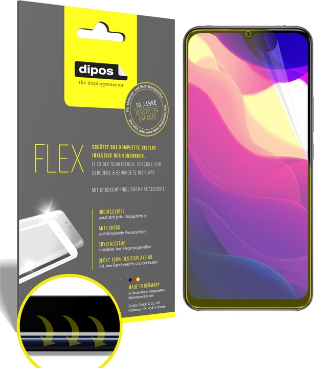Produktbild Dipos Displayschutzfolie Full-Cover 3D (2 Stück, Xiaomi Mi 10 Lite 5G)
