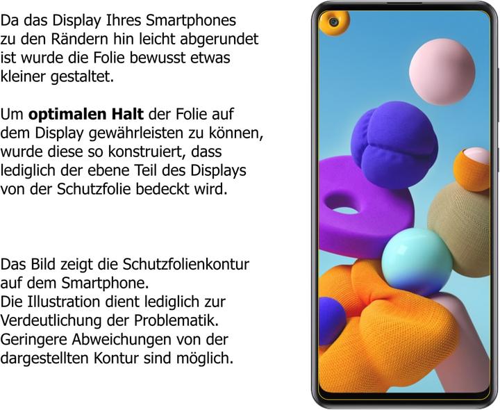 Actual product image Dipos Screen Protector Crystalclear (6 Piece, Samsung Galaxy A21s)