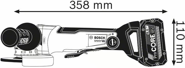 Produktbild Bosch Professional GWX 18V-10 SC Professional Akku-Winkelschleifer (125 mm)