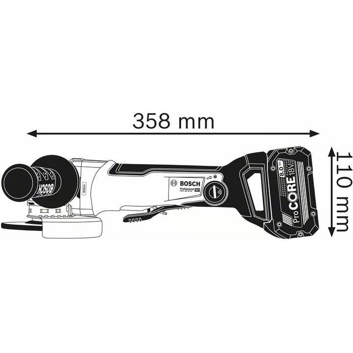 Thumbnail - Bosch Professional, Winkelschleifer, GWX 18V-10 SC Professional Akku-Winkelschleifer (125 mm)