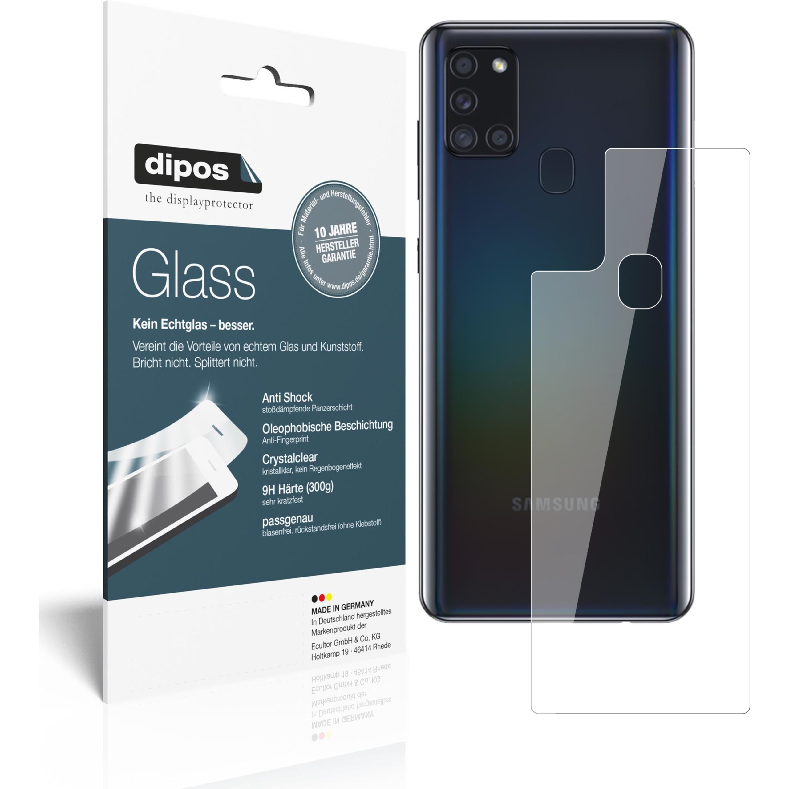 Dipos Displayschutz Anti-Shock (2 Stück, Samsung Galaxy A21s), Smartphone Schutzfolie, Transparent