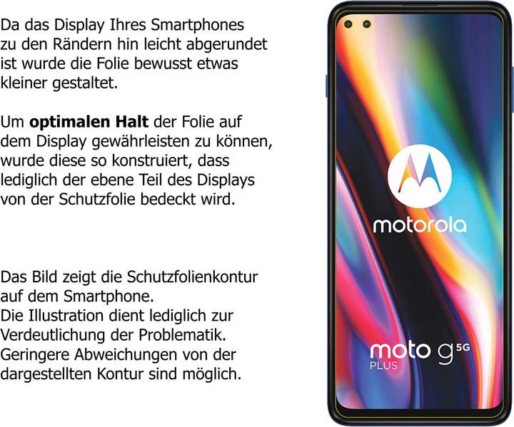 Actual product image Dipos Screen Protector Crystalclear (2 Piece, Motorola Moto G 5G Plus)