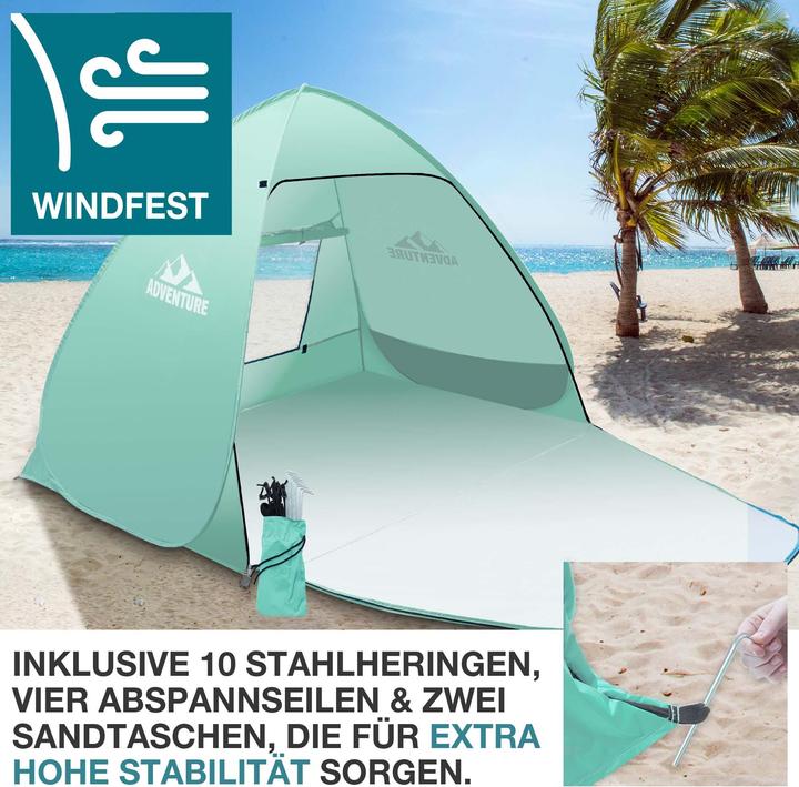 Image du produit Jamb Pop-Up Strandmuschel (Tente de plage, 3 kg, 3 personnes)