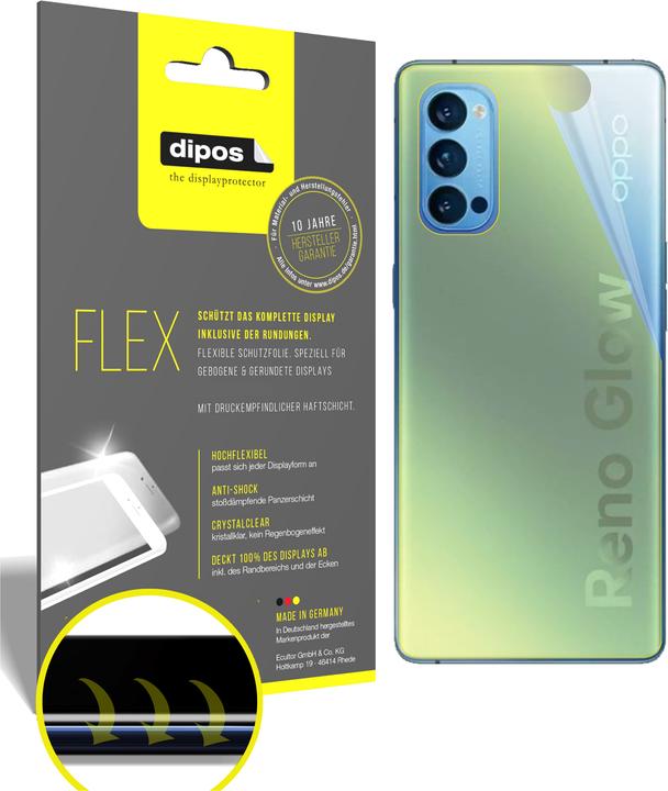Produktbild Dipos Displayschutzfolie Full-Cover 3D (2 Stück, Oppo Reno 4 Pro)
