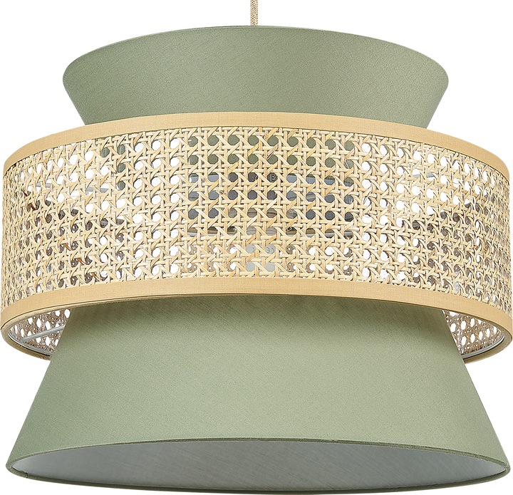 Productafbeelding Beliani Hanglamp groen / naturel LUYANO (E27)