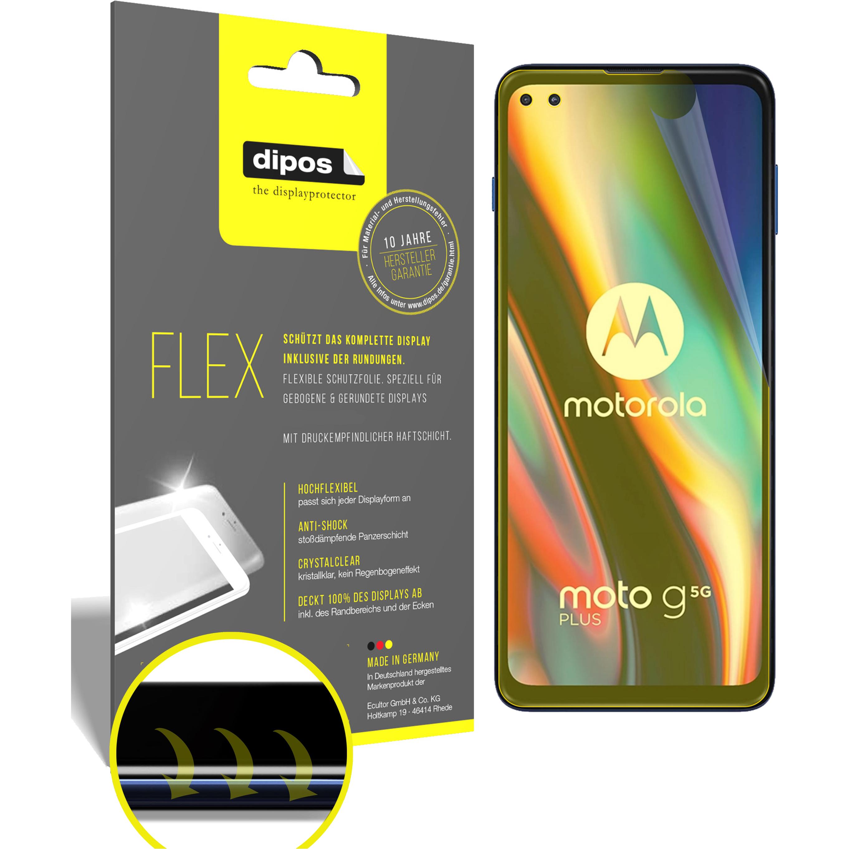 Dipos Displayschutzfolie Full-Cover 3D (3 Stück, Motorola Moto G 5G Plus), Smartphone Schutzfolie, Transparent