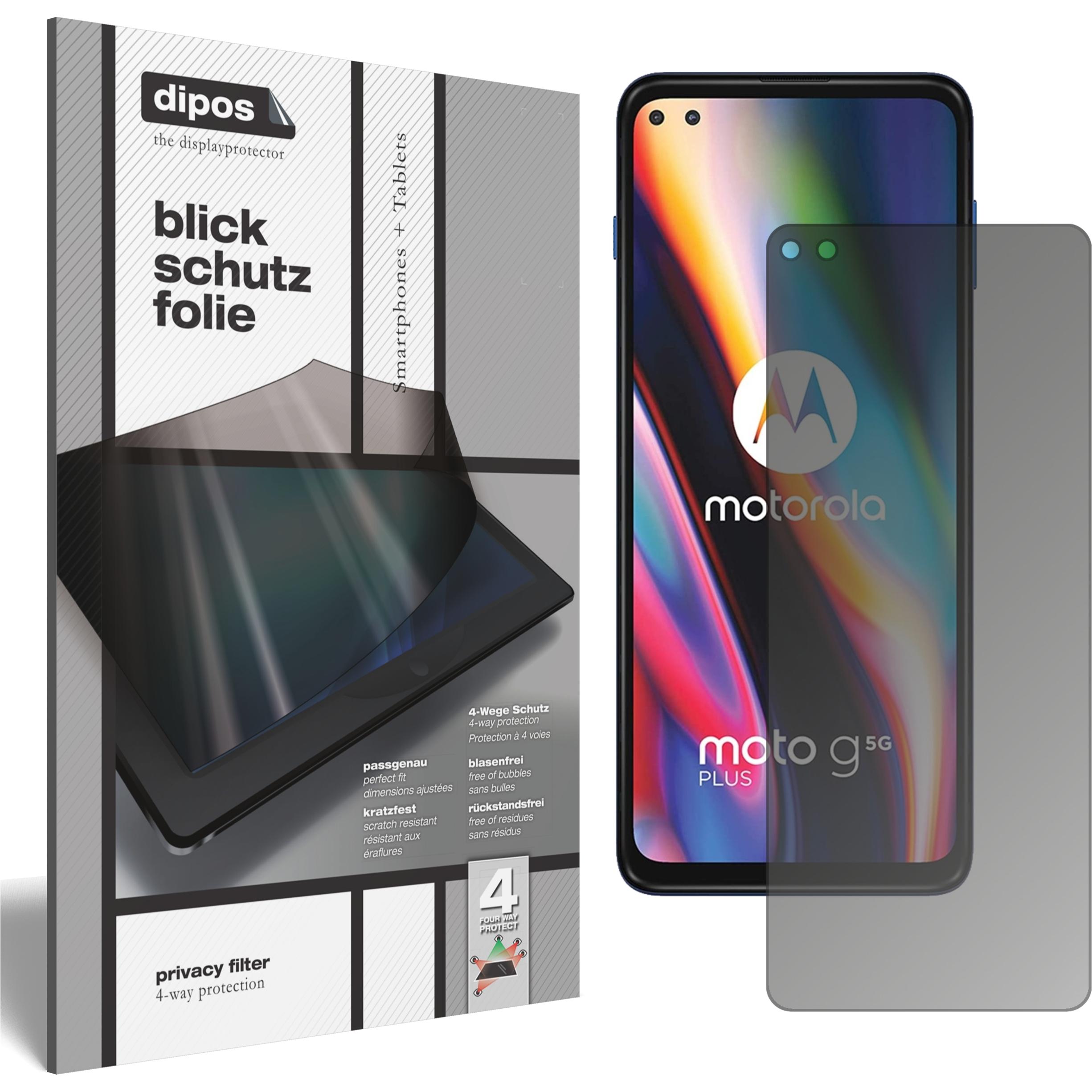 Dipos Blickschutzfolie 4-Way Privacy (1 Stück, Motorola Moto G 5G Plus), Smartphone Schutzfolie, Transparent