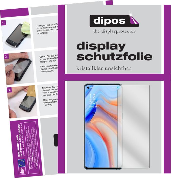 Dipos Displayschutzfolie Crystalclear (1 Stück, Oppo Reno 4 Pro)