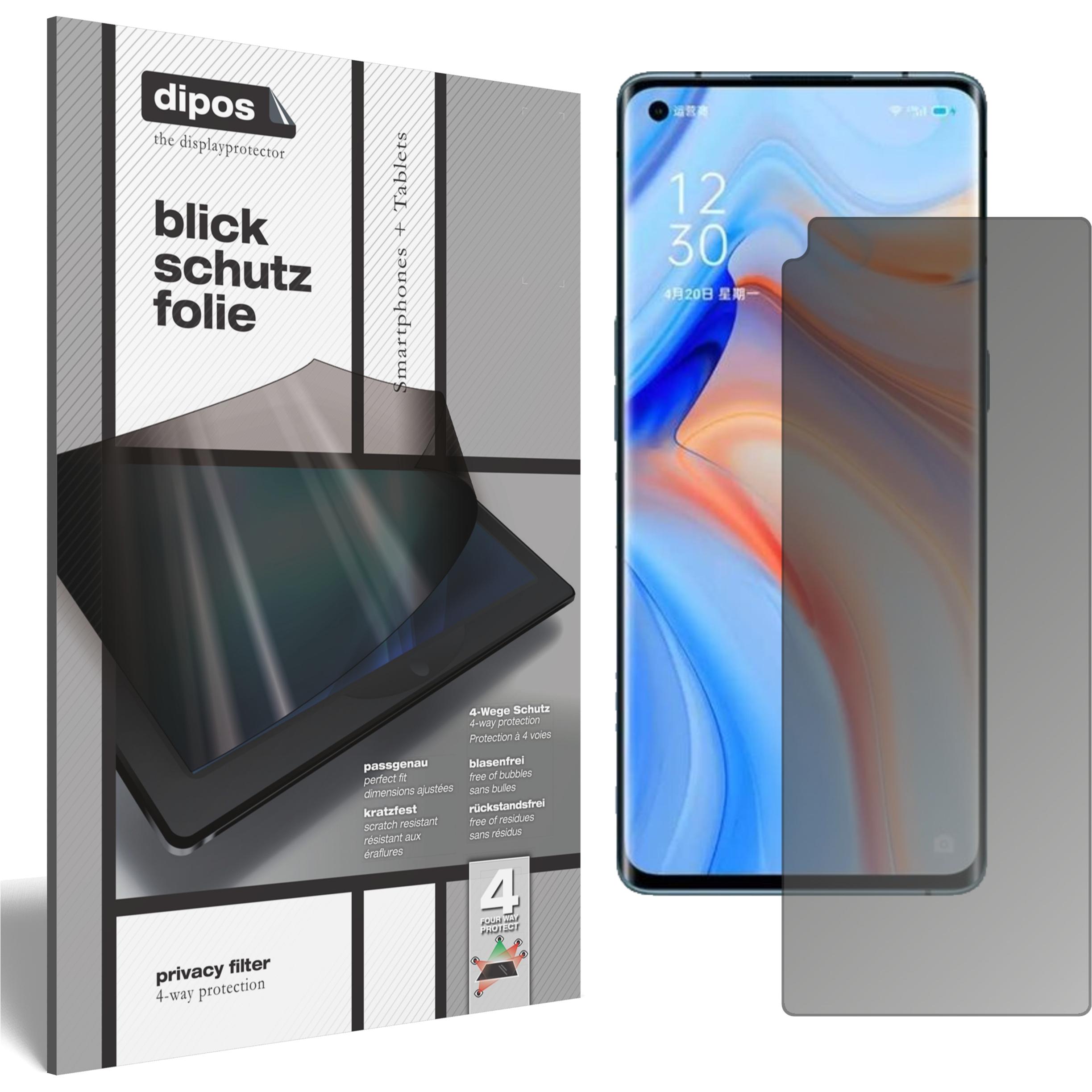 Thumbnail - Dipos Blickschutzfolie 4-Way Privacy (1 Stück, Oppo Reno 4 Pro), Smartphone Schutzfolie, Transparent