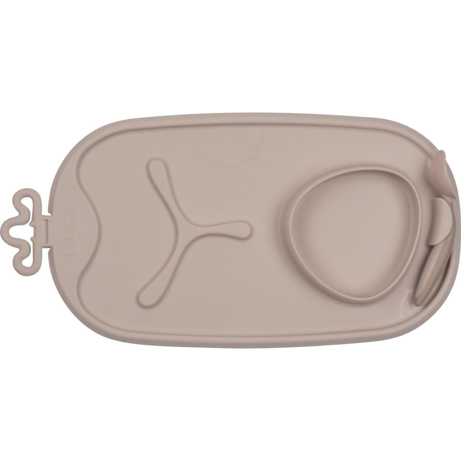 B.Box, Kindergeschirr + Kinderbesteck, Essensmatte mit Teller Roll & Go