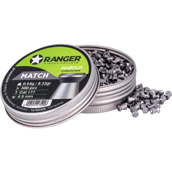 Ranger Ink Śrut 4 5 mm RANGER Diabolo Professional Match płaski 500 szt. 0 54 g