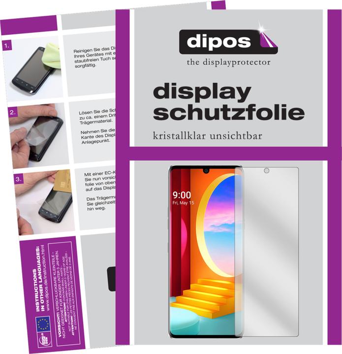 Dipos Pellicola Protettiva In Vetro Per LG Q92 - 2 Pezzi - Cristallo Trasparente HD - Made In Germany