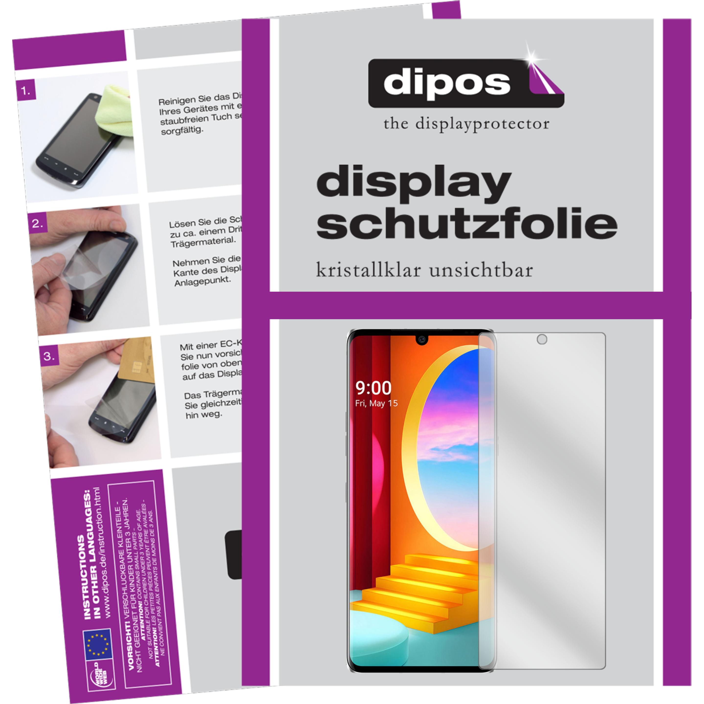 Dipos Displayschutzfolie Crystalclear (4 Stück, LG Velvet), Smartphone Schutzfolie, Transparent