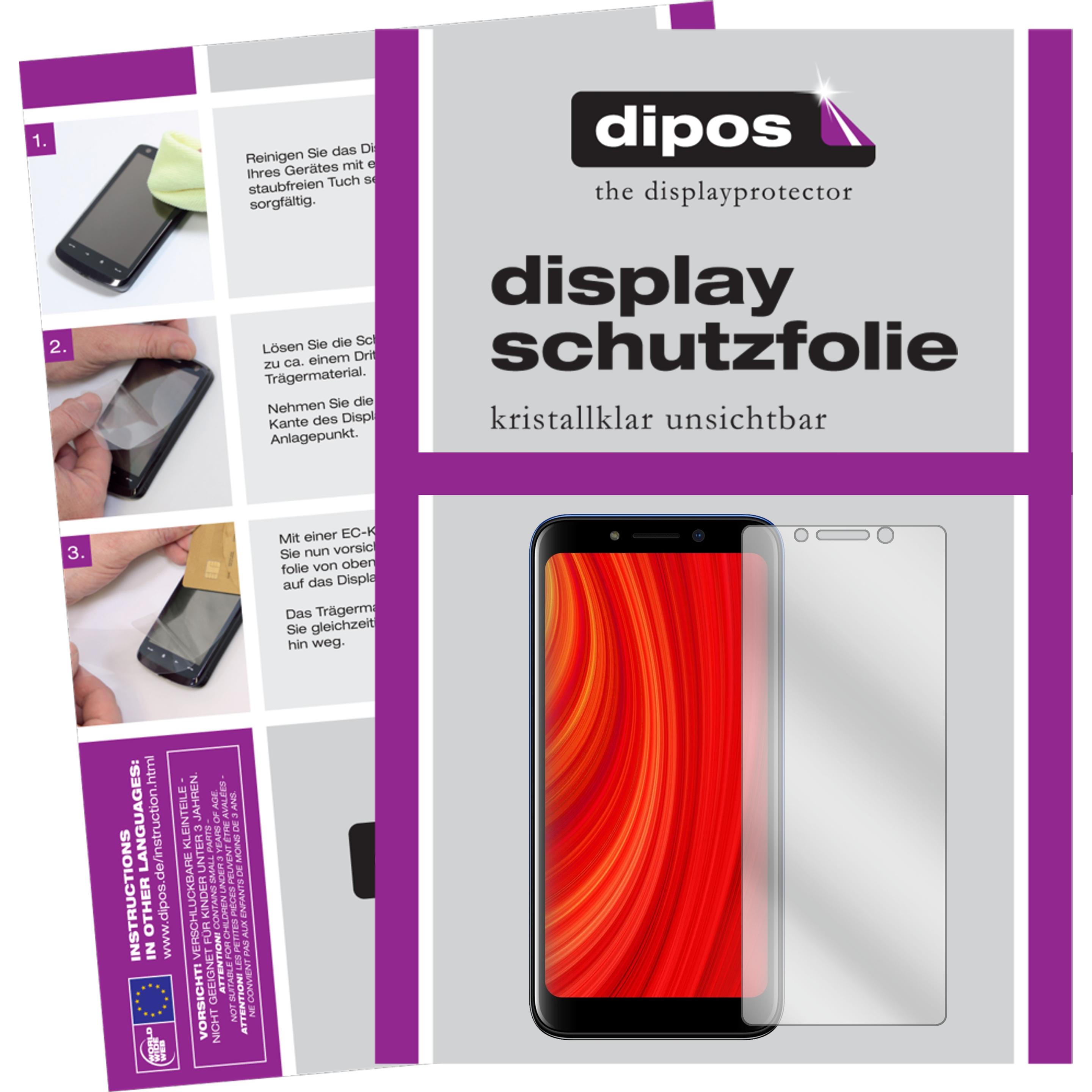 Dipos Displayschutzfolie Crystalclear (2 Stück, Lava Z61 Pro), Smartphone Schutzfolie, Transparent