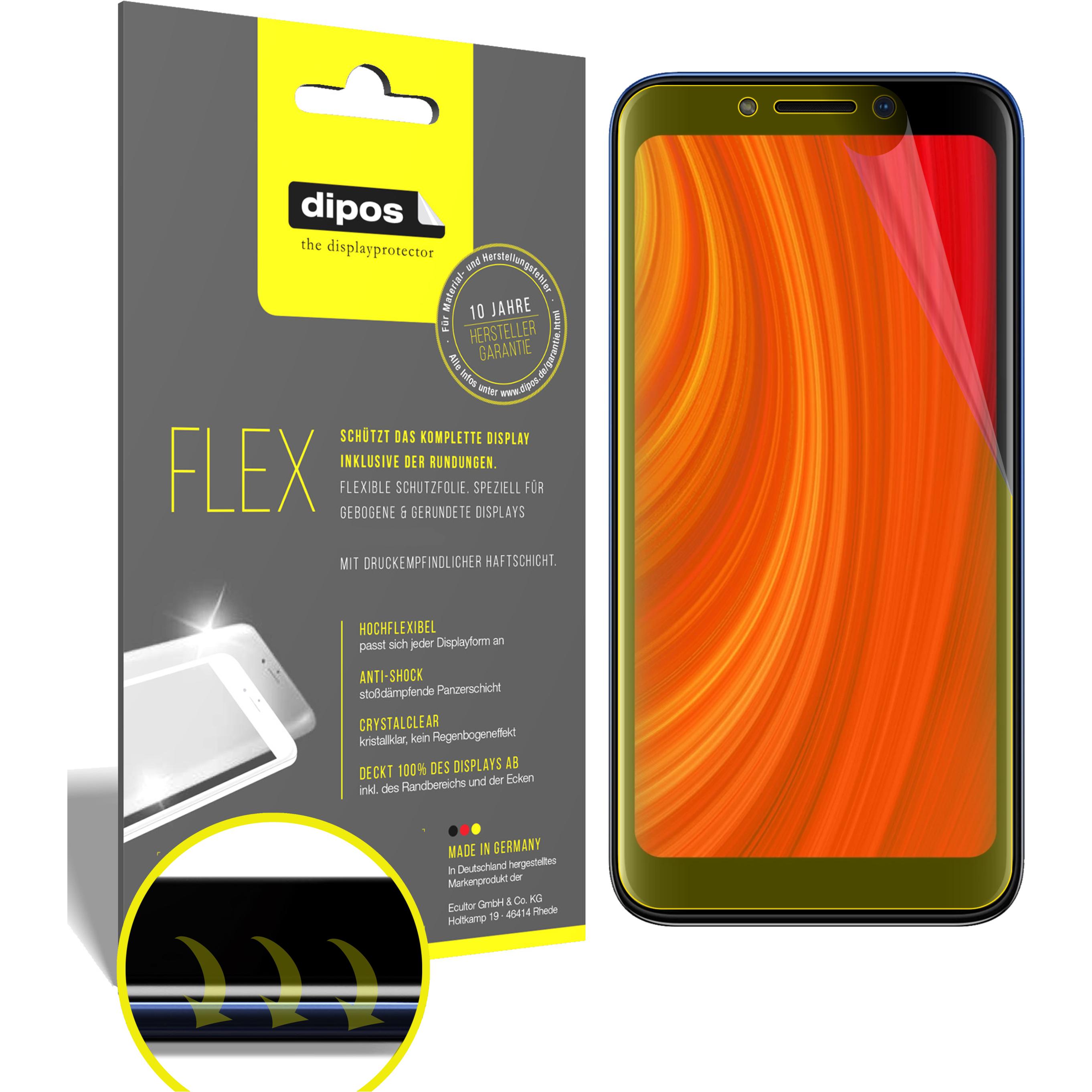 Dipos Displayschutzfolie Full-Cover 3D (3 Stück, Lava Z61 Pro), Smartphone Schutzfolie, Transparent