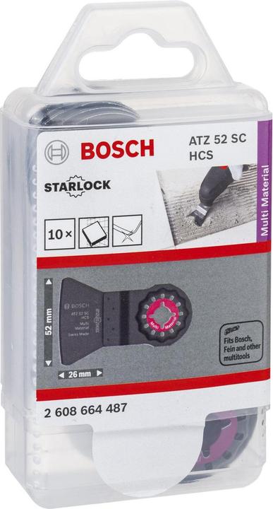 Produktbild Bosch Professional Zubehör HCS Schaber ATZ 52 SC, biegesteif, 52 x 26 mm, 10er-Pack