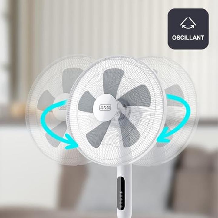 Actual product image Black & Decker Black+Decker BXEFP50E - Pedestal fan 110-115cm, 50W, 3 speeds (62 dB)