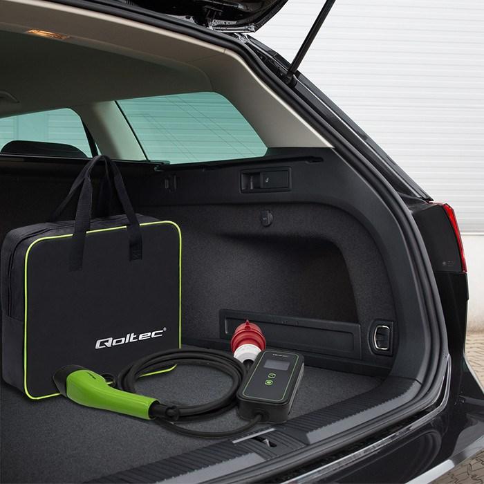 Actual product image Qoltec Mobiles EV-Ladegerät (Type 2, 11 kW, 16 A, CEE 32)