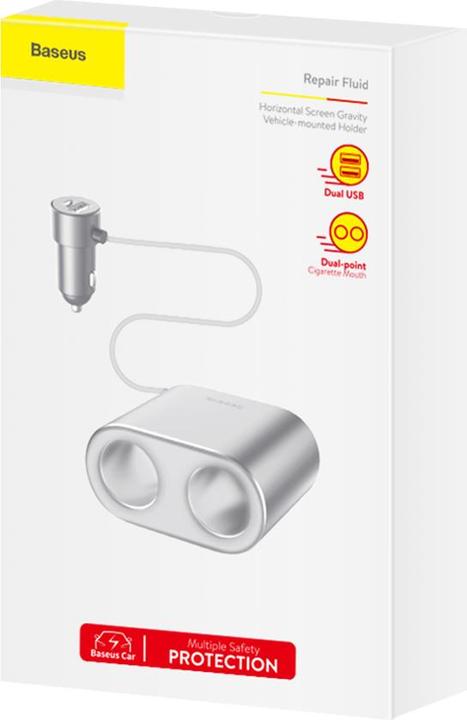 Image du produit Baseus High Efficiency One to Two Cigarette LighterArgent