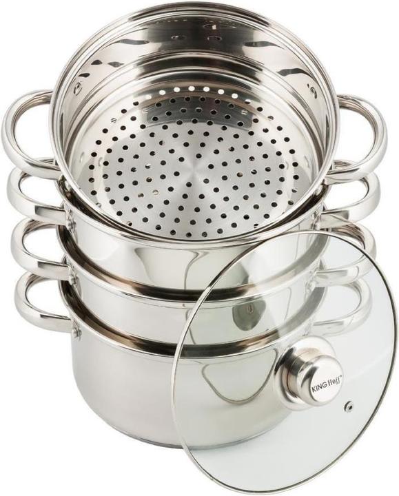 Actual product image Kinghoff STEAM POT 24cm 5.0L KH-3320 (24 cm, Steam cooker, Stainless steel)