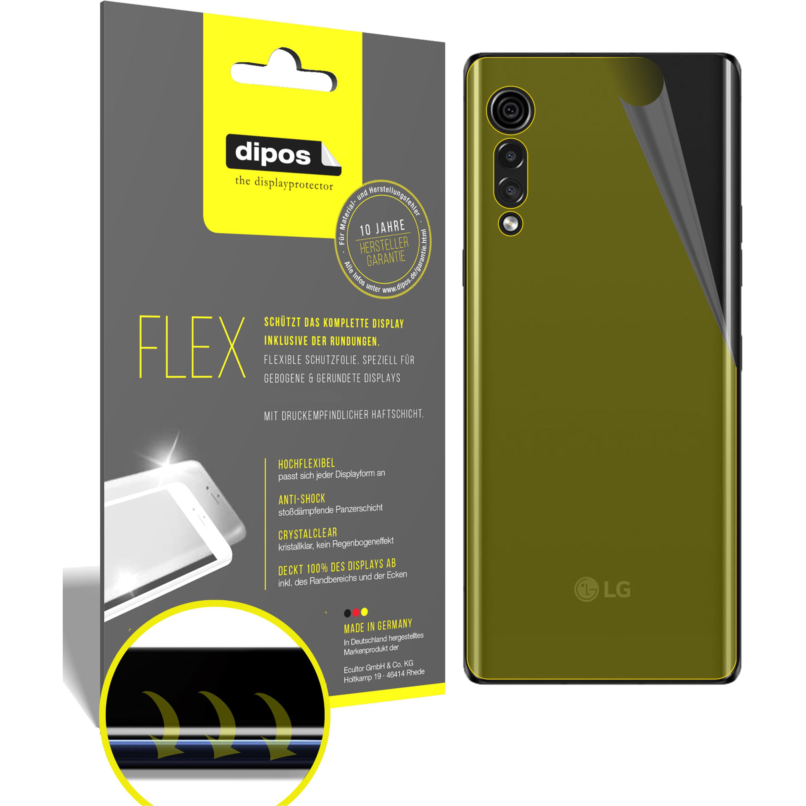 Dipos Displayschutzfolie Full-Cover 3D (3 Stück, LG Velvet), Smartphone Schutzfolie, Transparent