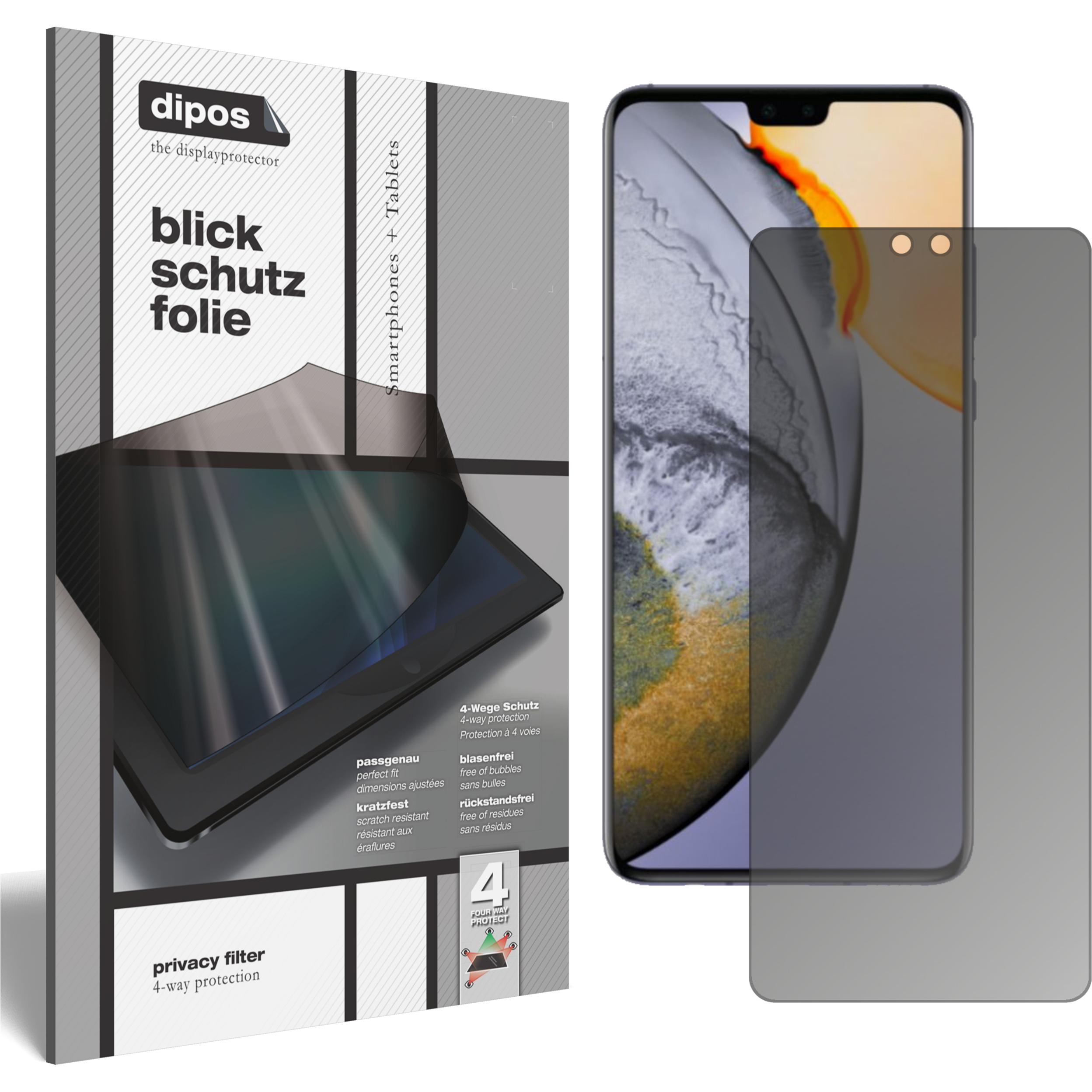 Dipos Blickschutzfolie 4-Way Privacy (1 Stück, Vivo S7 5G), Smartphone Schutzfolie, Transparent