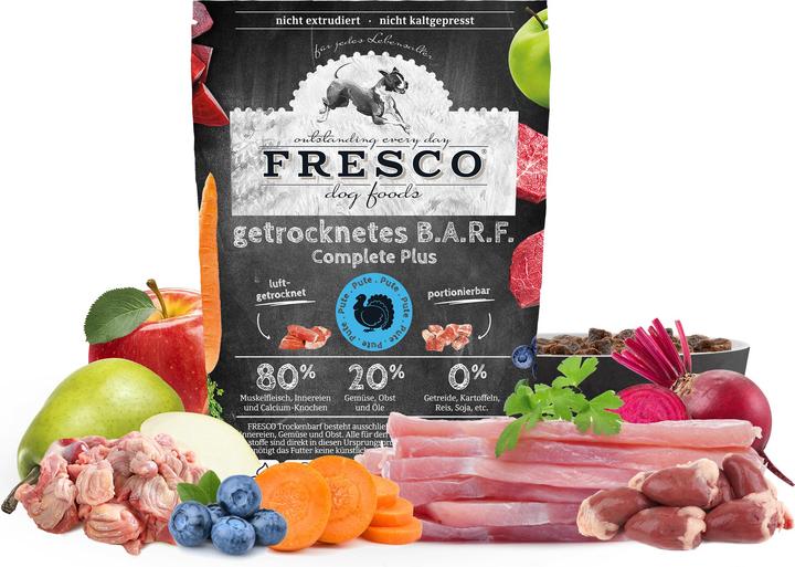 Immagine prodotto Fresco Cibo secco BARF Complete Plus Tacchino, 1 kg (Senior, Adulto, Junior, 1 pz., 1000 g)