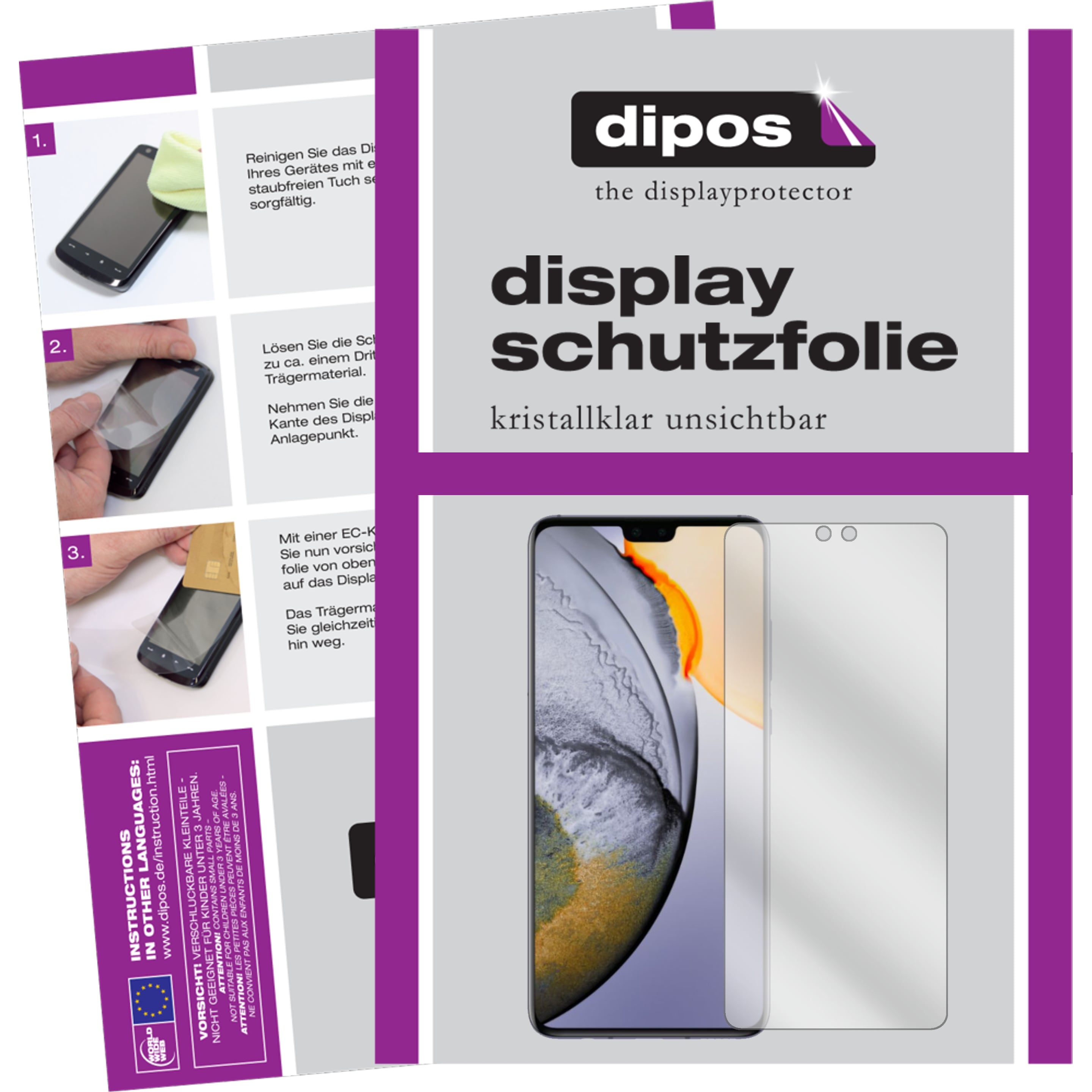 Dipos Displayschutzfolie Crystalclear (6 Stück, Vivo S7 5G), Smartphone Schutzfolie, Transparent