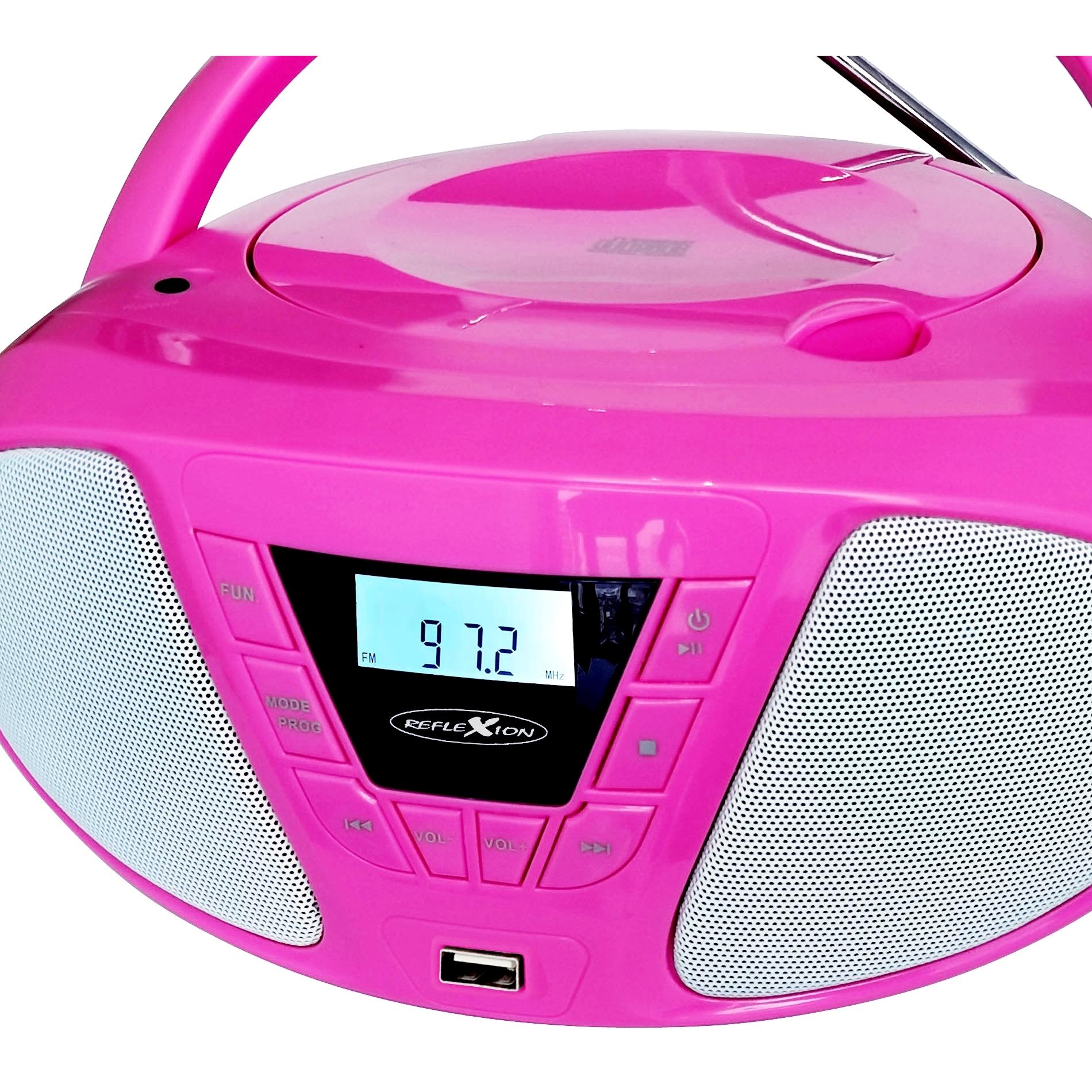 Thumbnail - Reflexion CDR614U Boombox pink (UKW), Radio, Pink