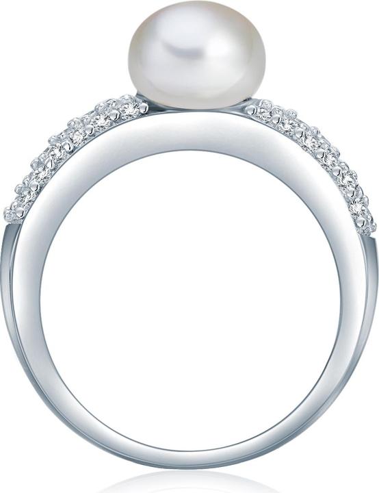 Produktbild Valero Pearls Damen Sterling Silber Zirkonia Süsswasser-Zuchtperle Silber - 3848 (62, 925 Silber)