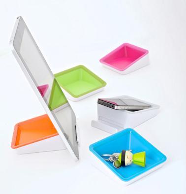 Produktbild Just Mobile BlueLounge Nest, Tablet Ständer mit Mehrwert - Grün (iPad, IPad 2)