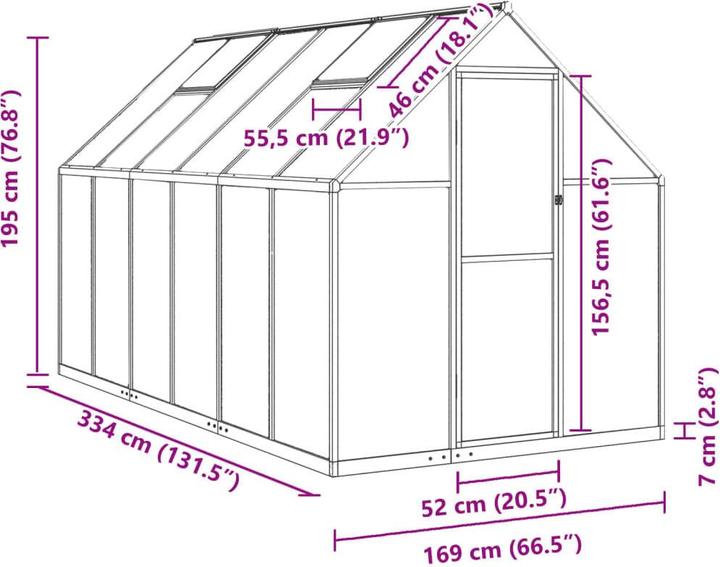 Actual product image vidaXL Gewächshaus