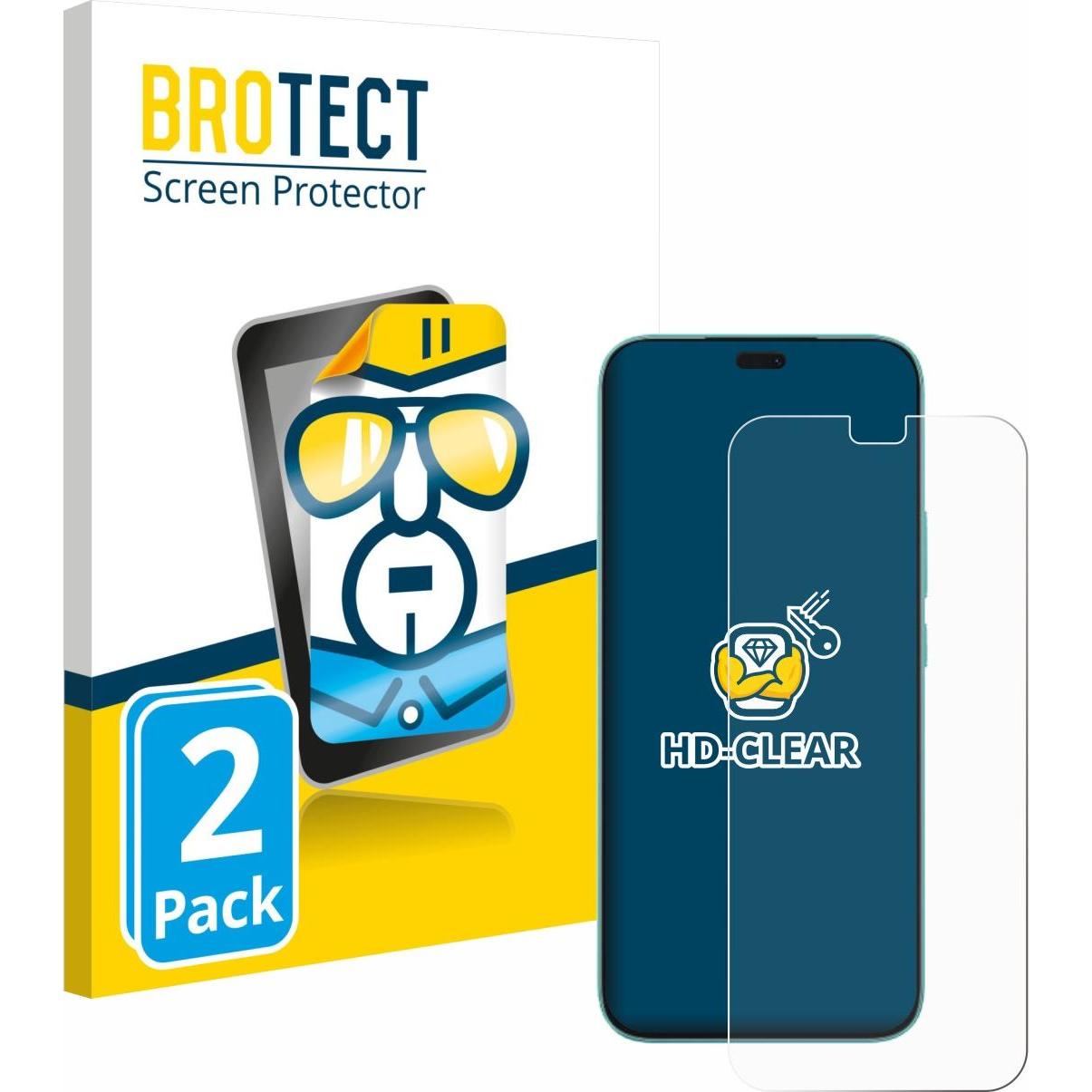 BROTECT Pellicola Trasparente (2 pz., Honor 400), Pellicola protettiva smartphone, Trasparente