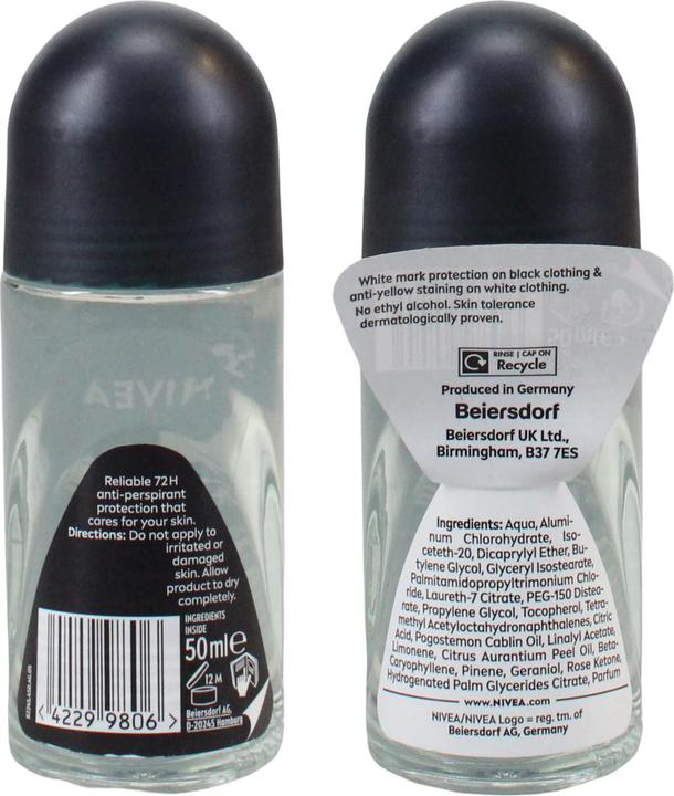Image du produit Sexy Hair Déodorant à bille Nivea Men Invisible For Black White Power (Roll-on, 50 ml)