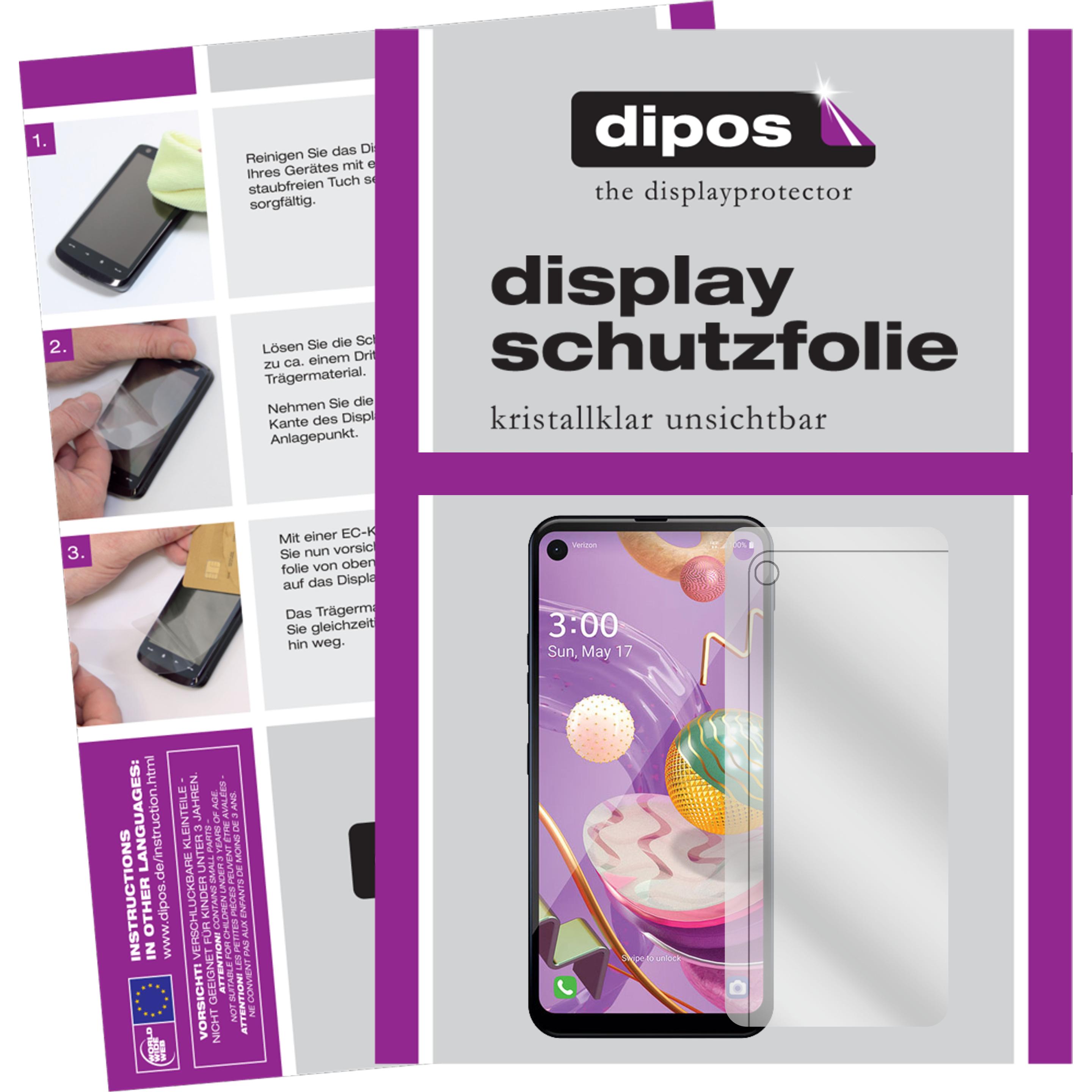Dipos Displayschutzfolie Crystalclear (2 Stück, LG Q70), Smartphone Schutzfolie, Transparent