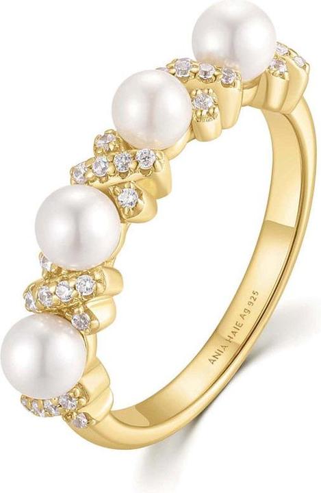 Produktbild Ania Haie Gold Sparkling Braided Shell Pearl Ring (56)