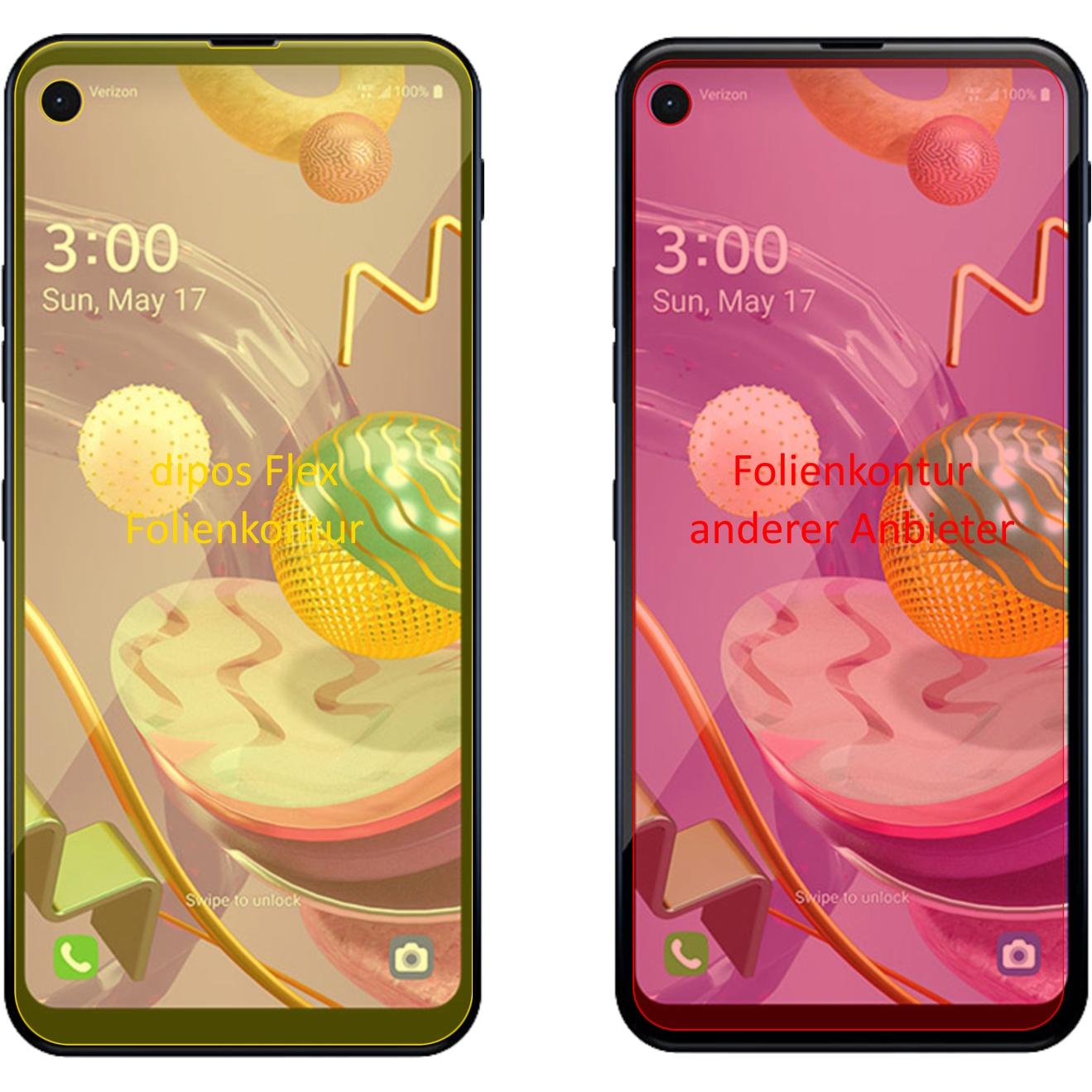 Thumbnail - Dipos Displayschutzfolie Full-Cover 3D (3 Stück, LG Q70), Smartphone Schutzfolie, Transparent