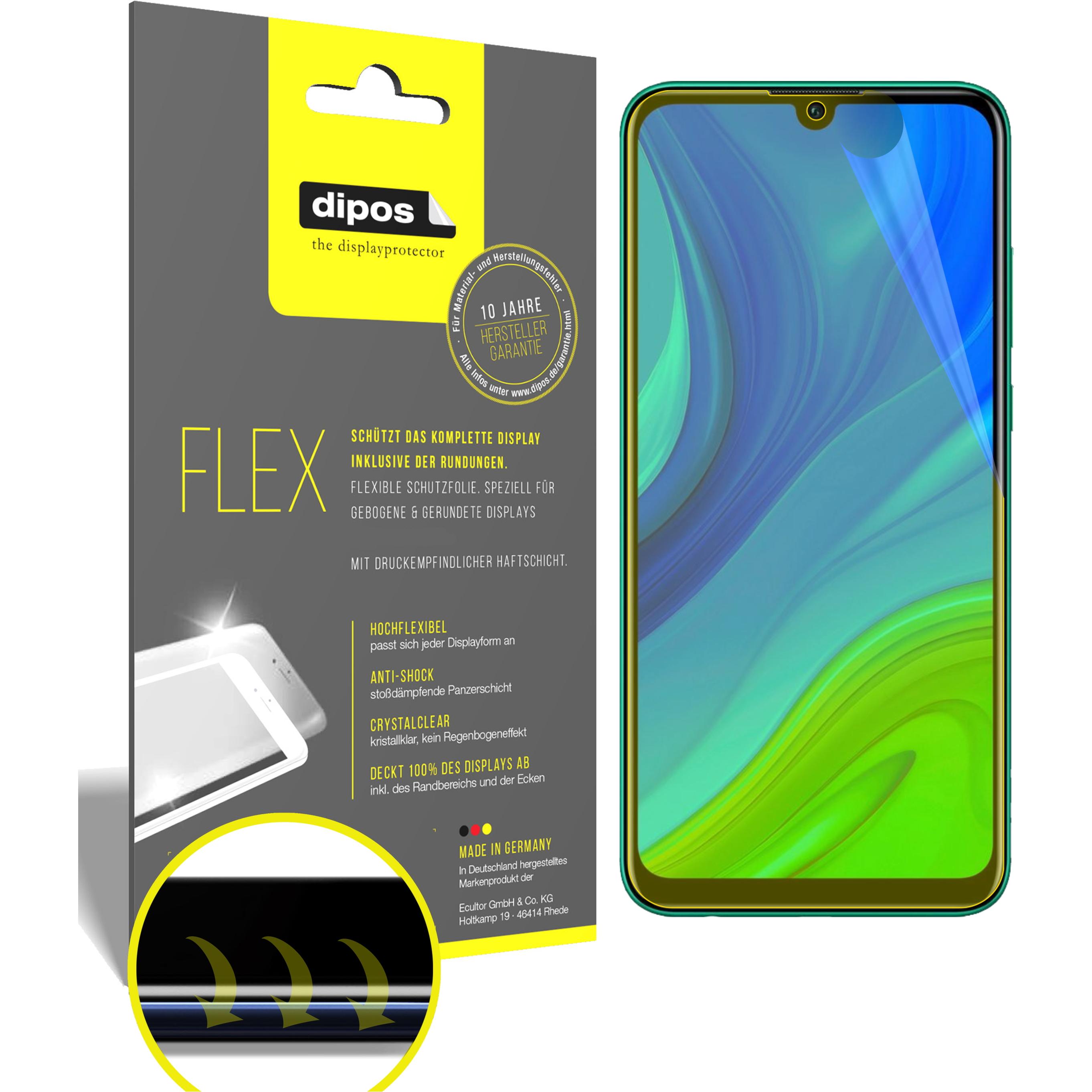 Dipos Displayschutzfolie Full-Cover 3D (2 Stück, Huawei P Smart (2020)), Smartphone Schutzfolie, Transparent