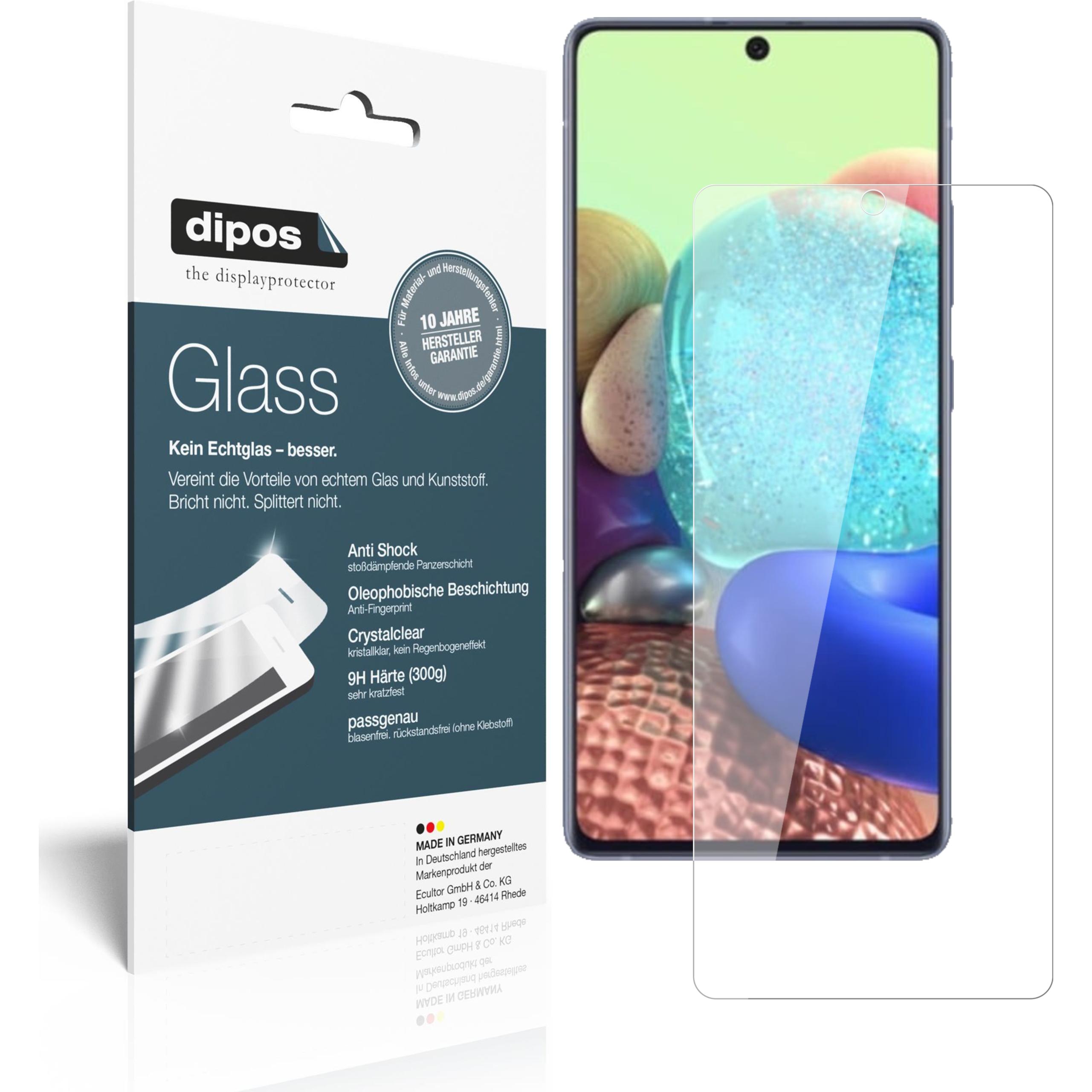 Dipos Displayschutz Anti-Shock (1 Stück, Samsung Galaxy A71), Smartphone Schutzfolie, Transparent