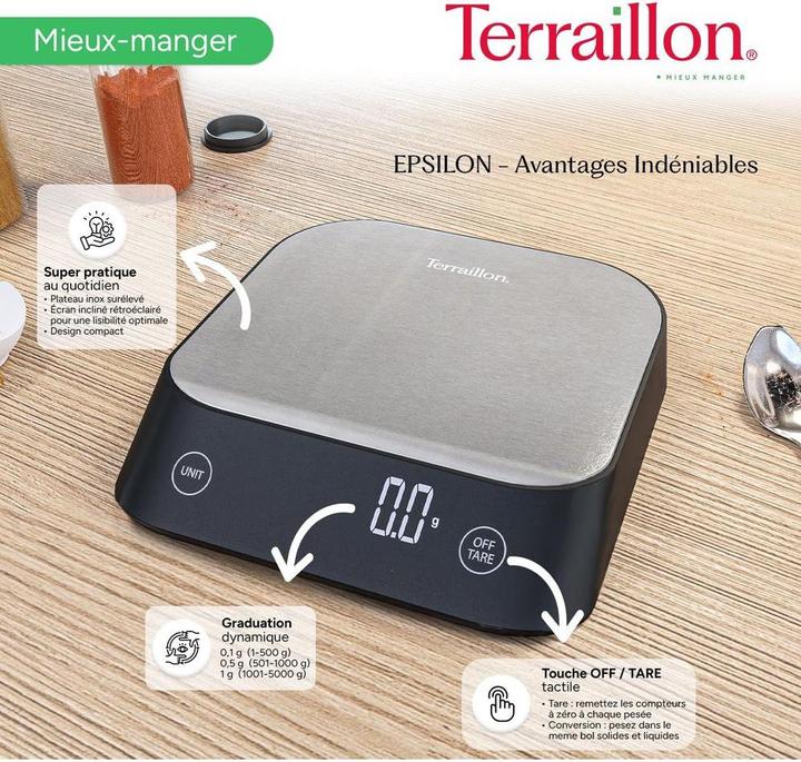 Productafbeelding Terraillon Keukenweegschaal Epsilon