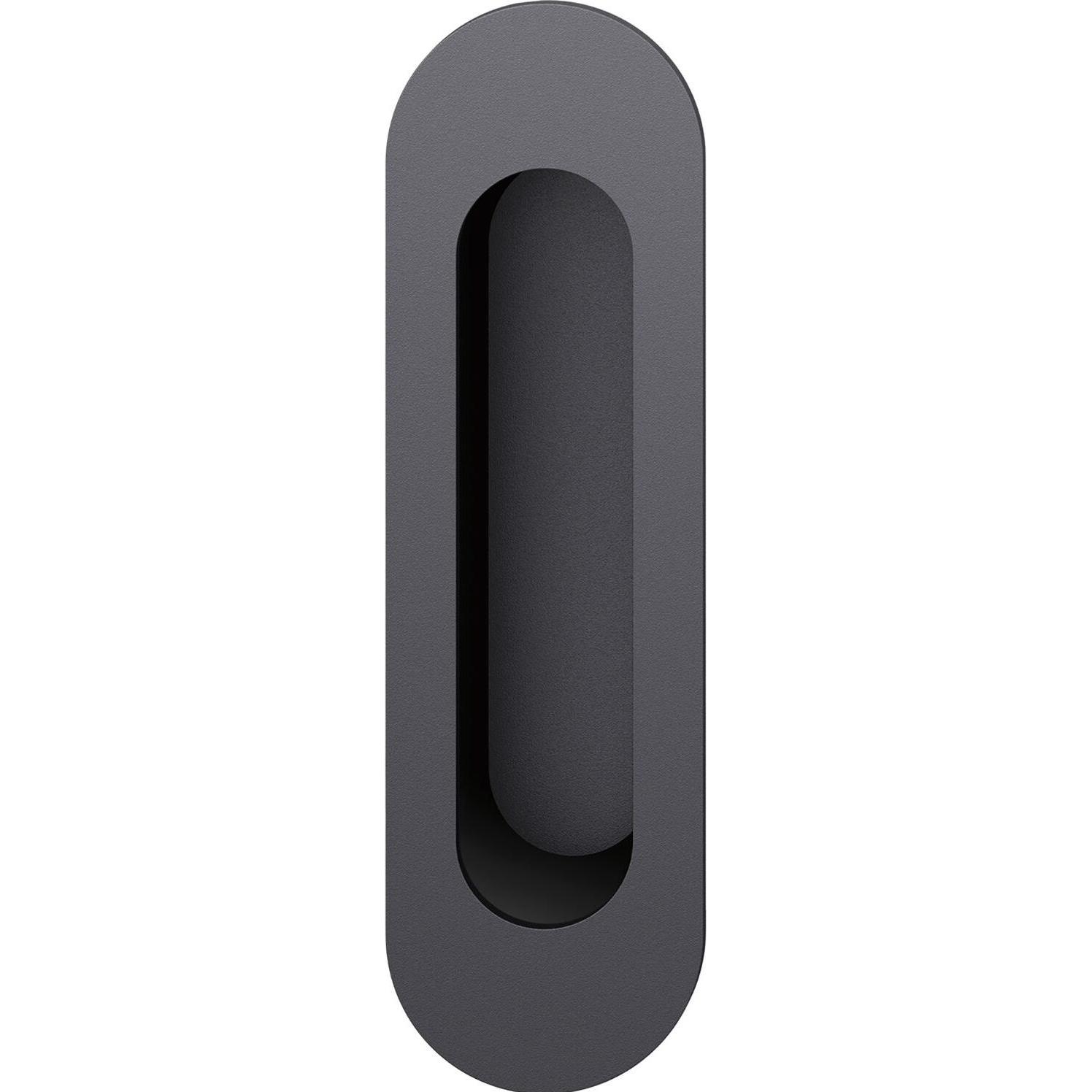 FSB, Türgriff + Fenstergriff, Schiebetürmuschel 42 4250 oval offen, Aluminium schwarz matt (Türgriff)