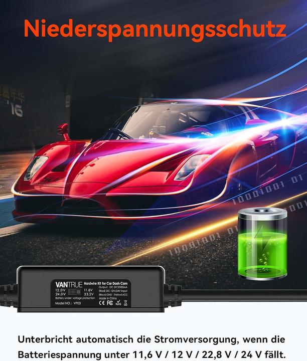 Immagine prodotto Vantrue Hardwire Kit für Dashcams
