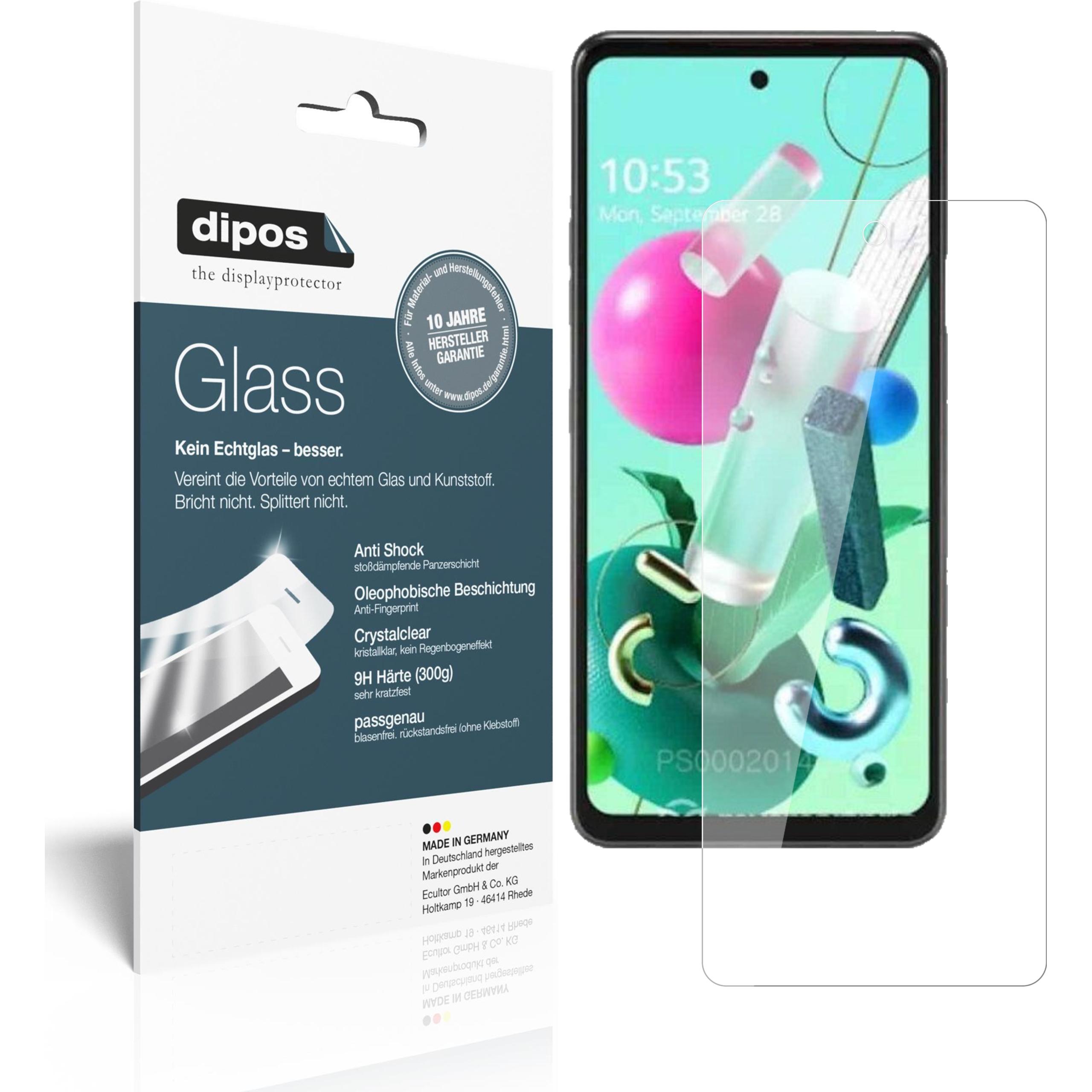 Dipos Displayschutz Anti-Shock (1 Stück, LG Q92), Smartphone Schutzfolie, Transparent